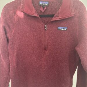 Patagonia Women’s Burgundy Quarter Zip Better Sweater